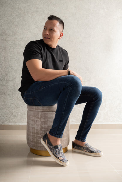 ALPARGATA EN TEXTIL AZUL AREBASCOS PARA HOMBRE | REF HOBART