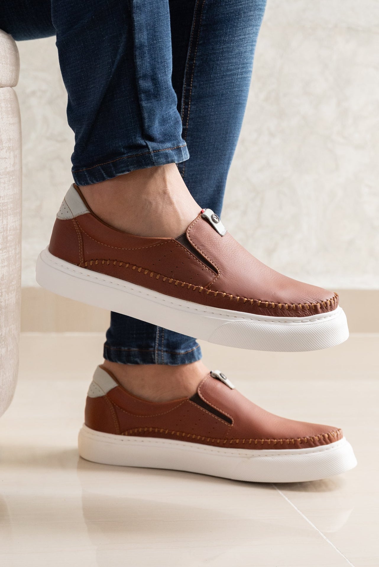 MOCASIN PARA HOMBRE EN CUERO MIEL | REF PHILADELPHIA