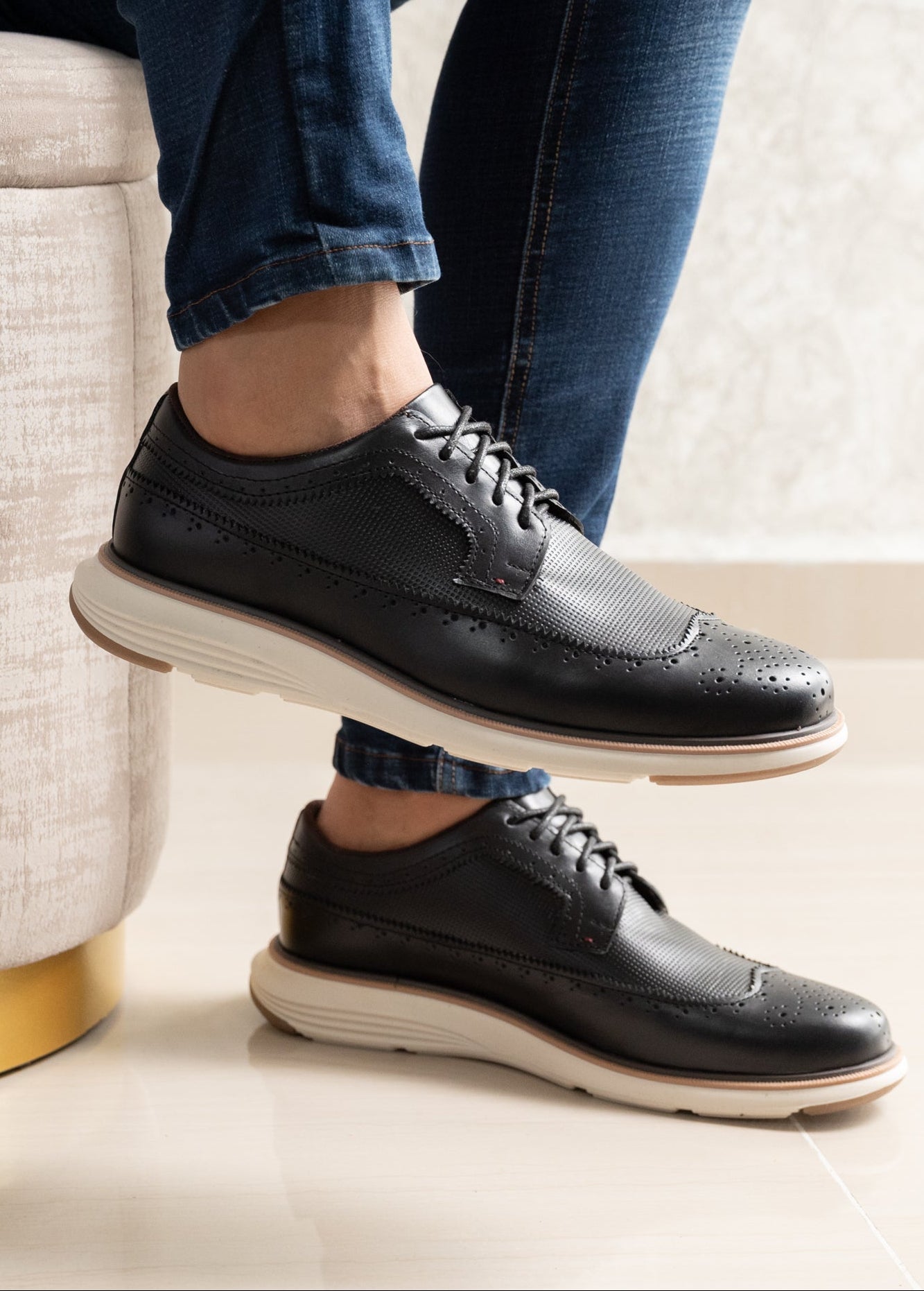 ZAPATOS PARA HOMBRE EN CUERO NEGRO | REF BOLIVAR TR