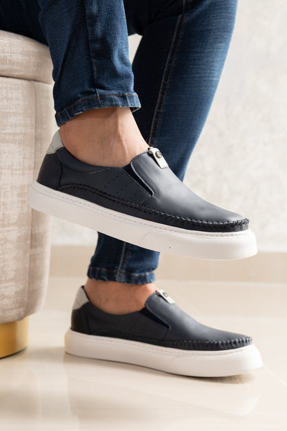 MOCASIN PARA HOMBRE EN CUERO AZUL | REF PHILADELPHIA