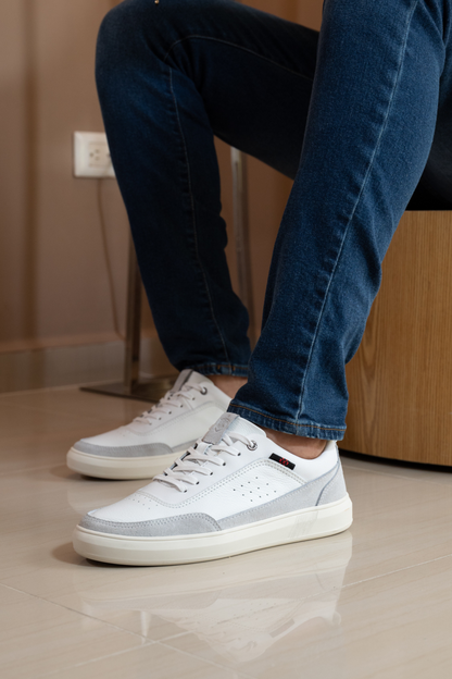 TENIS PARA HOMBRE EN CUERO BLANCO REF: RAIN 2142