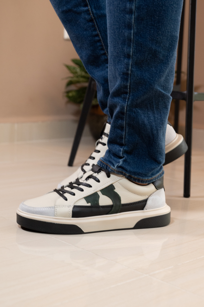 TENIS PARA HOMBRE EN CUERO BLANCO REF: BOLT 2143