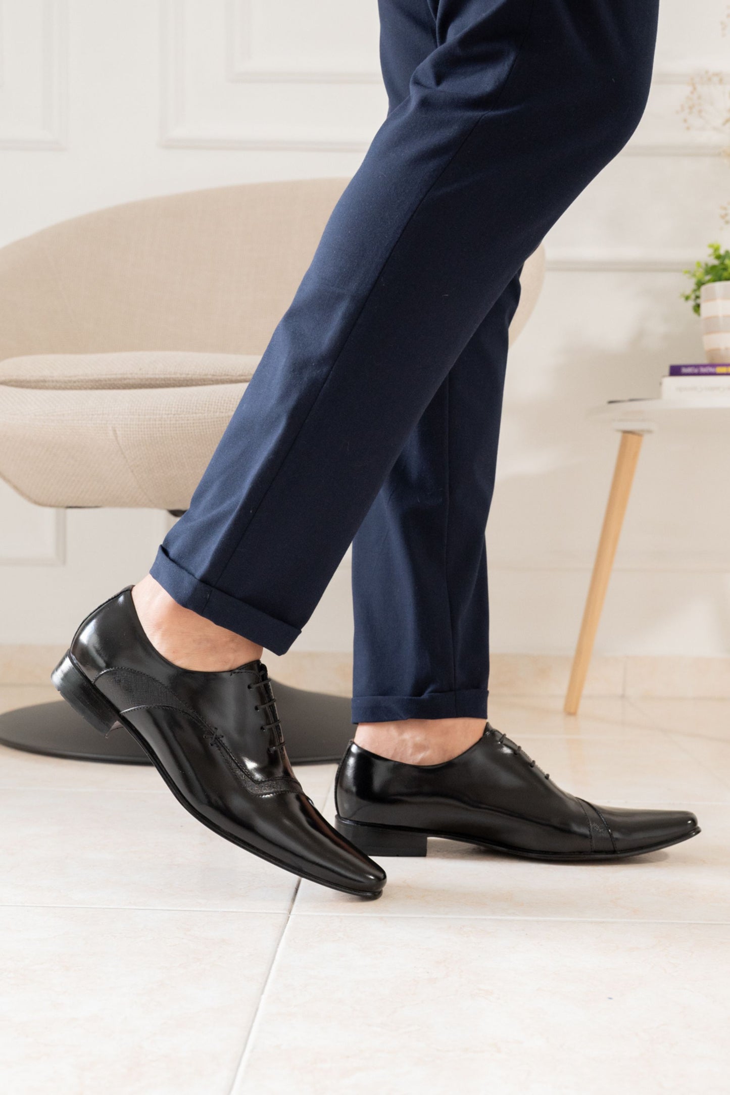 ZAPATO ELEGANTE PRIME EN CUERO NEGRO PARA HOMBRE