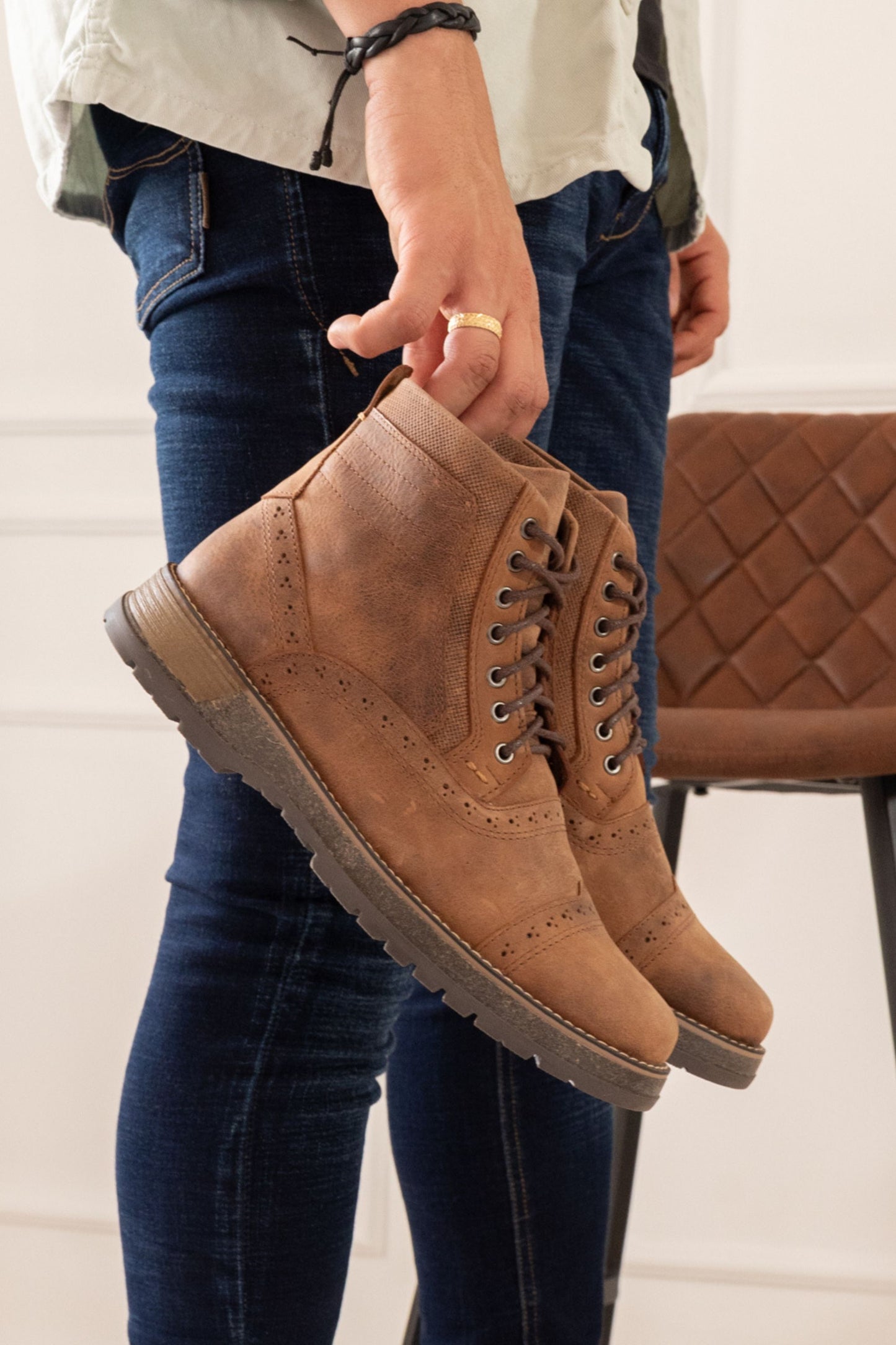 BOTAS DREAMS PARA HOMBRE EN CUERO MIEL