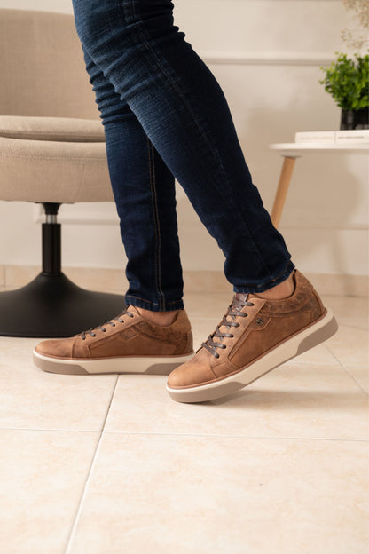 TENIS PARZIVAL EN CUERO MIEL PARA HOMBRE