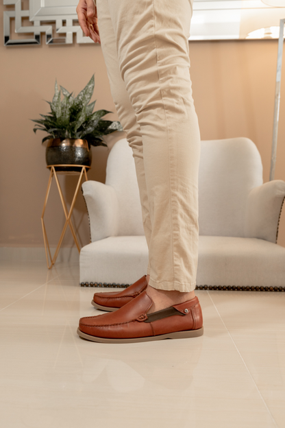 MOCASINES GINGER EN CUERO  PARA HOMBRE