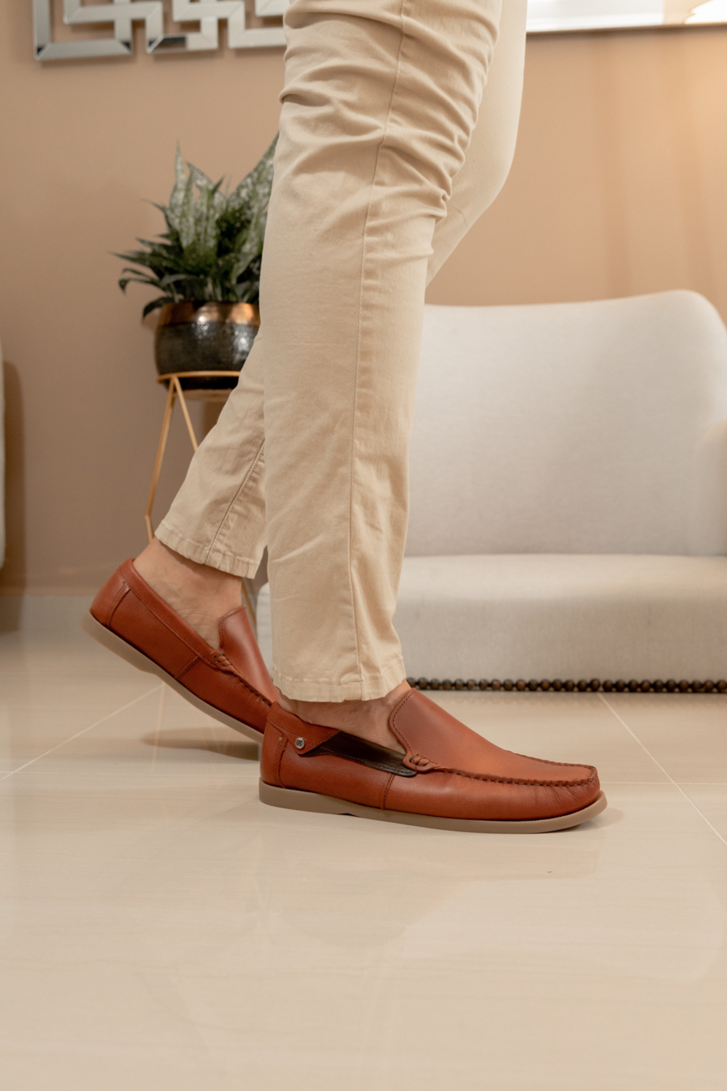 MOCASINES GINGER EN CUERO  PARA HOMBRE