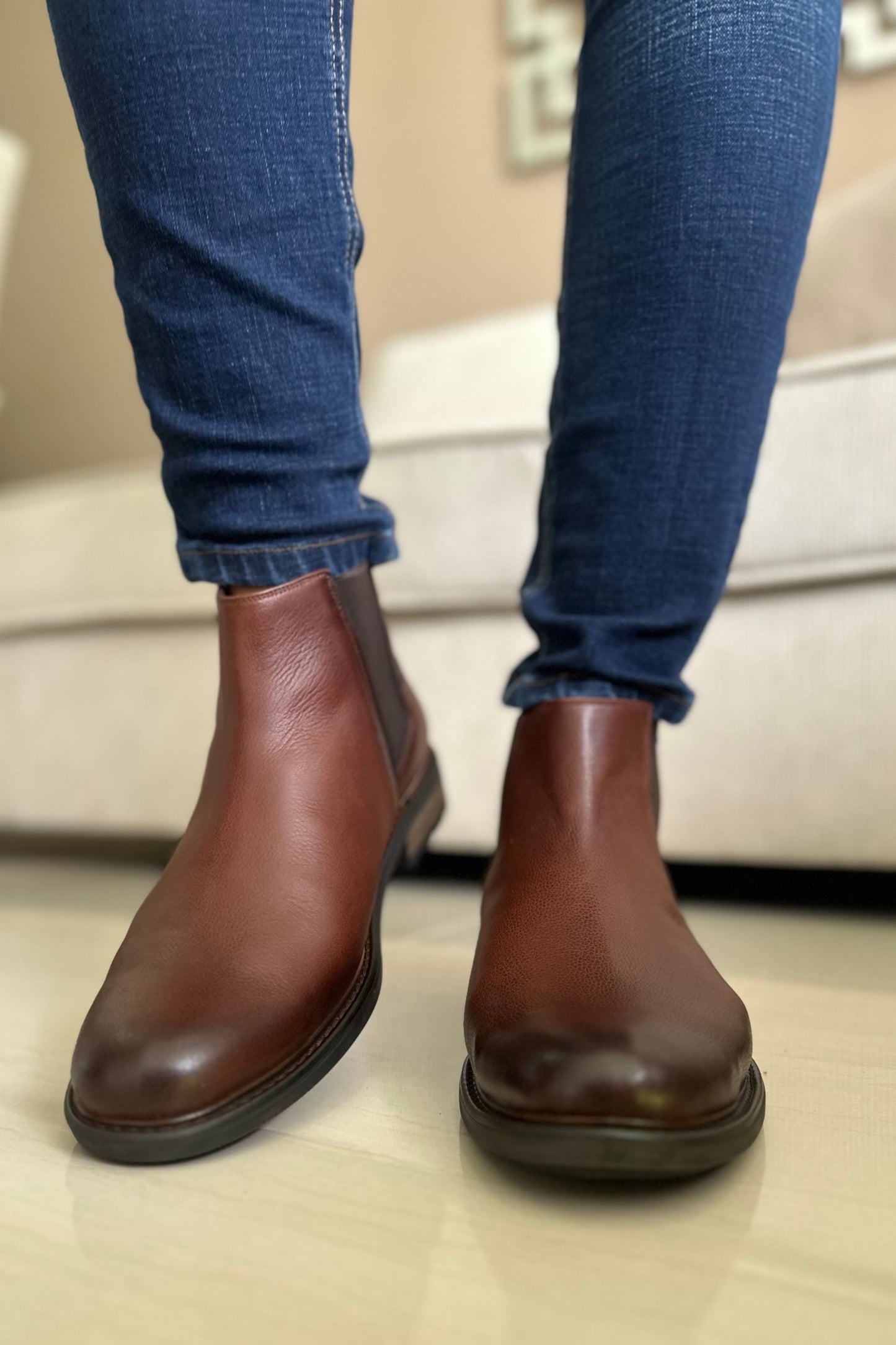 BOTAS CHELSEA PARA HOMBRE EN CUERO CAFE | REF: STAMFORD