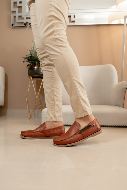 MOCASINES GINGER EN CUERO  PARA HOMBRE