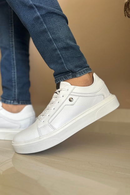 TENIS EN CUERO BLANCO PARA HOMBRE REF: 3208 PARZIVAL