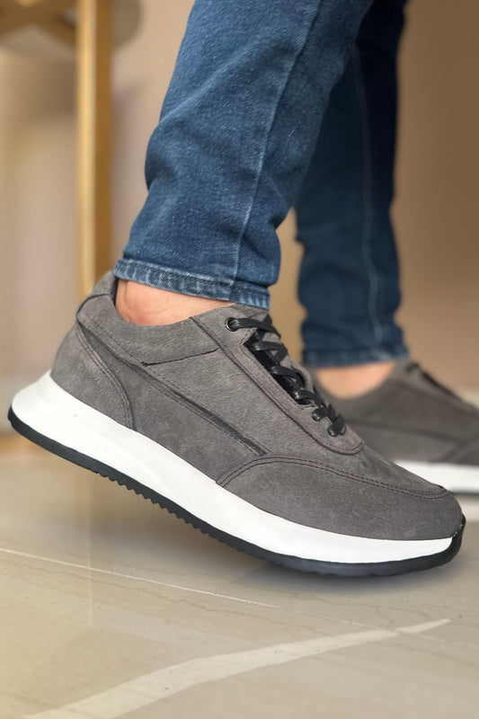 TENIS PARA HOMBRE EN CUERO GRIS CARNAZA REF: HAVANA D-13