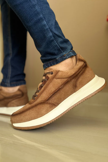 TENIS PARA HOMBRE EN CUERO MIEL CARNAZA REF: HAVANA D 13