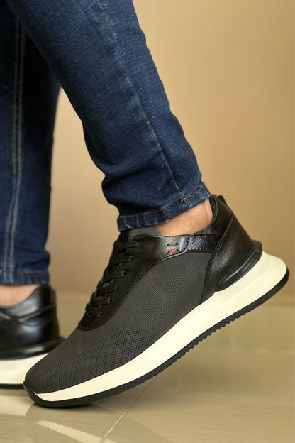 TENIS PARA HOMBRE EN CUERO GRIS  REF: HANNOVER