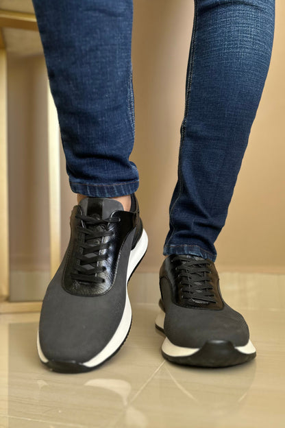 TENIS PARA HOMBRE EN CUERO GRIS  REF: HANNOVER