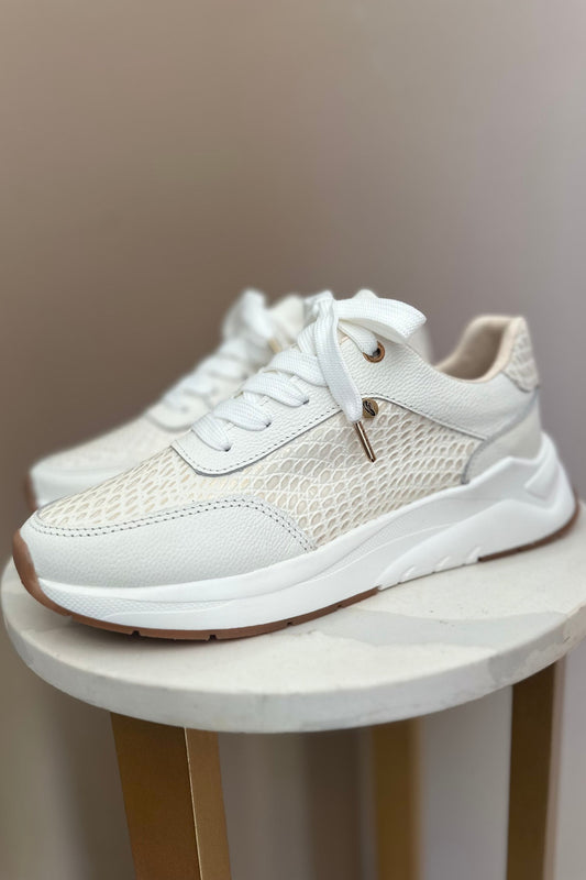 TENIS PARA DAMA EN CUERO BLANCO TALCO X FOLIA / REF MARGARITA