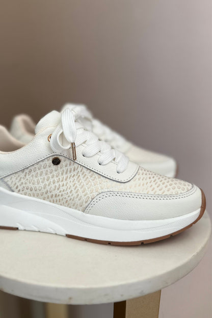 TENIS PARA DAMA EN CUERO BLANCO TALCO X FOLIA / REF MARGARITA