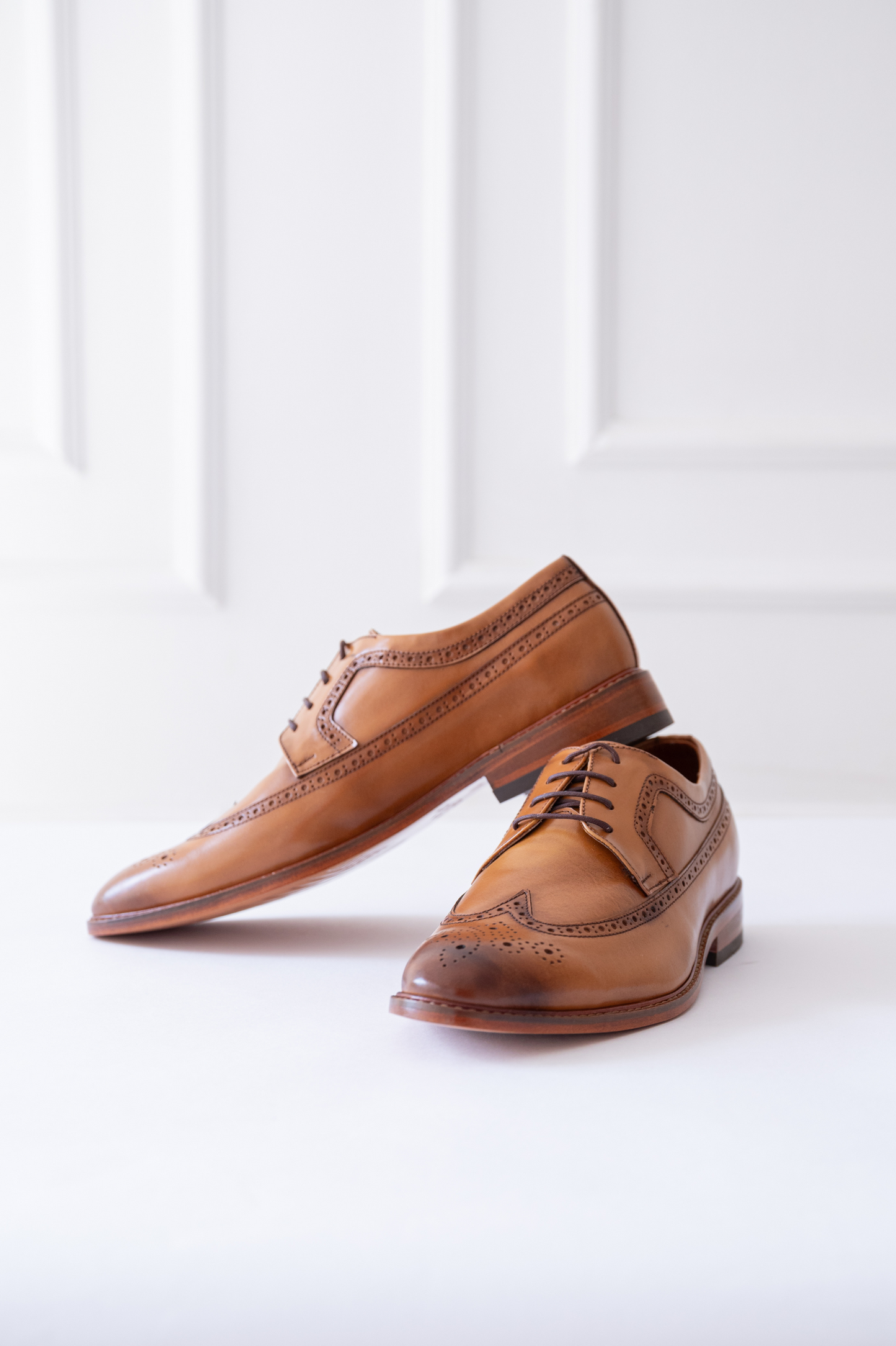 ZAPATO DERBY CRISTIAN DE CUERO MIEL PARA HOMBRE / REF:LUZ CARACAS