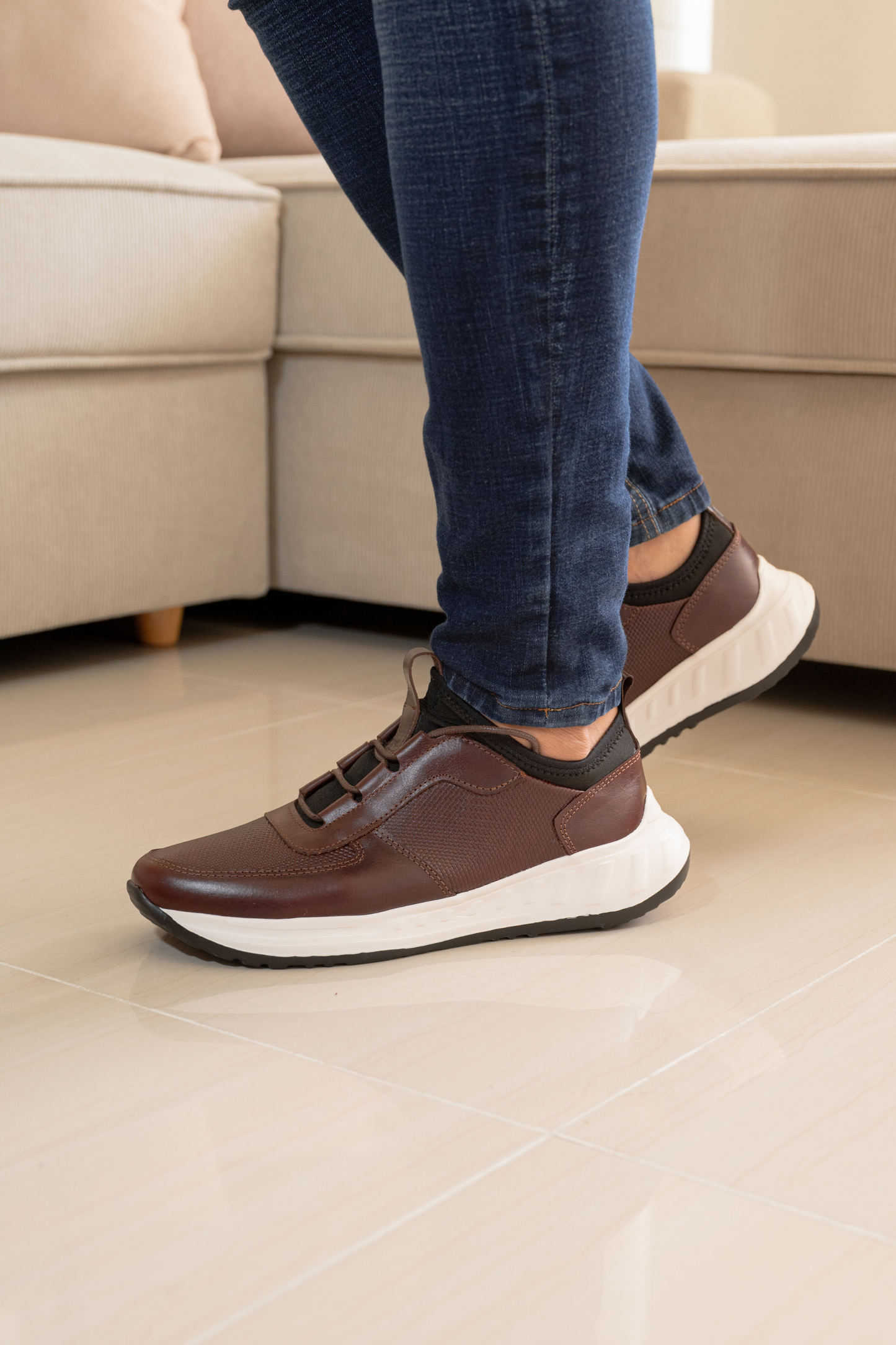 TENIS PARA HOMBRE EN CUERO COÑAG | REF: DAVID 355