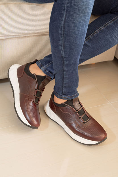 TENIS PARA HOMBRE EN CUERO COÑAG | REF: DAVID 355