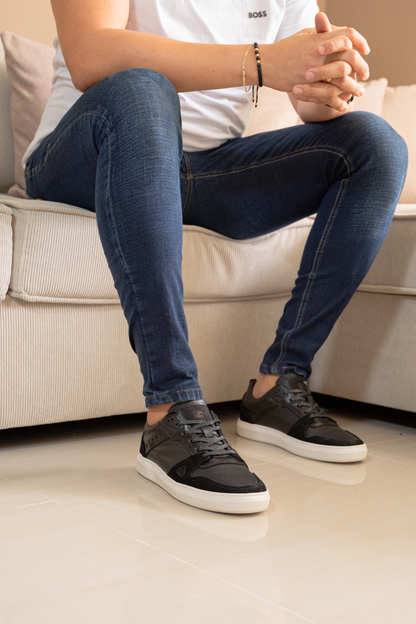 TENIS PARA HOMBRE EN CUERO NEGRO REF: HILLVALLEY