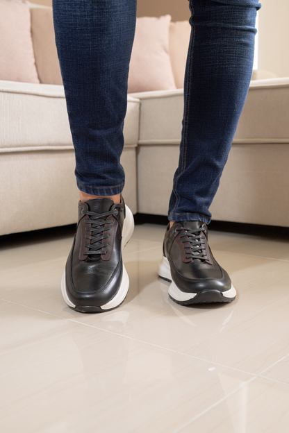 TENIS PARA HOMBRE EN CUERO NEGRO REF: DAKOTA 90-0