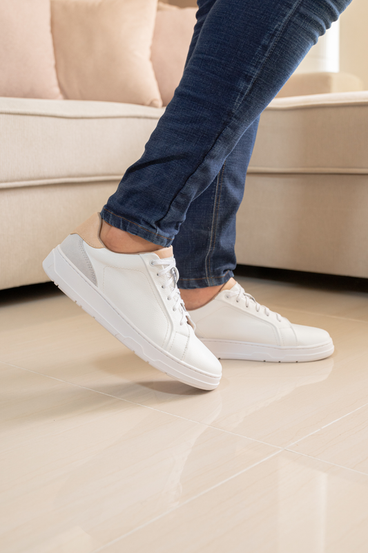 TENIS PARA HOMBRE EN CUERO BLANCO REF: EZEIZA UNION