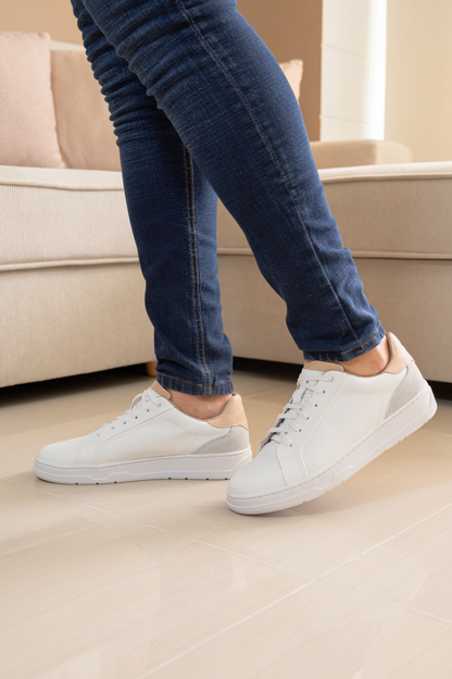 TENIS PARA HOMBRE EN CUERO BLANCO REF: EZEIZA UNION