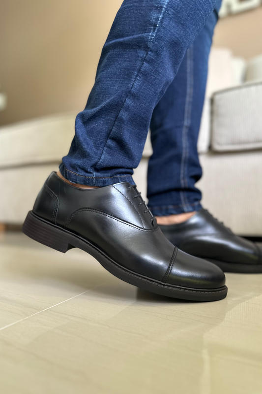 ZAPATOS PARA HOMBRE EN CUERO NEGRO REF: MARSELLA