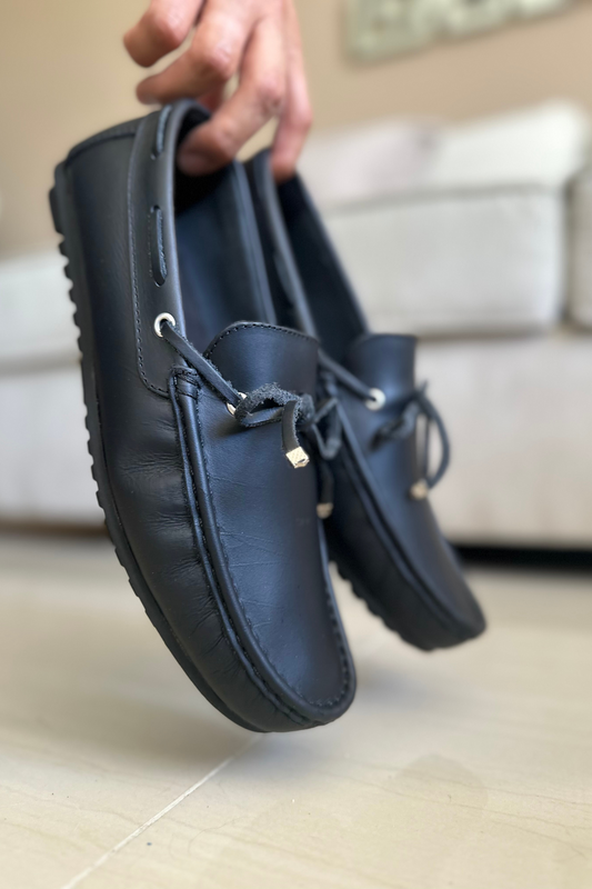 MOCASINES PARA HOMBRE EN CUERO NEGRO REF: TIBANA
