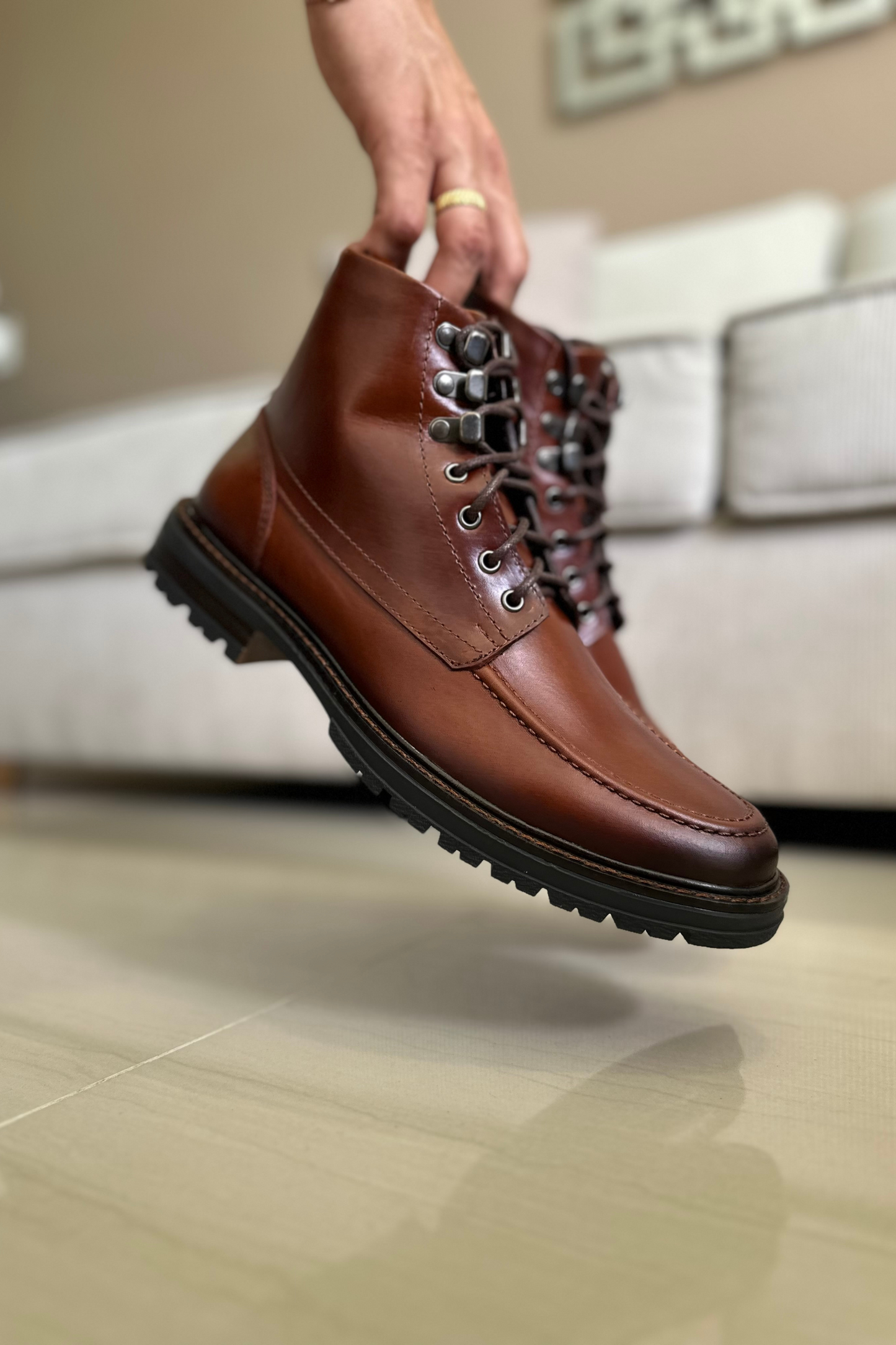 BOTAS PARA HOMBRE EN CUERO COÑAC REF: LIVERPOOL