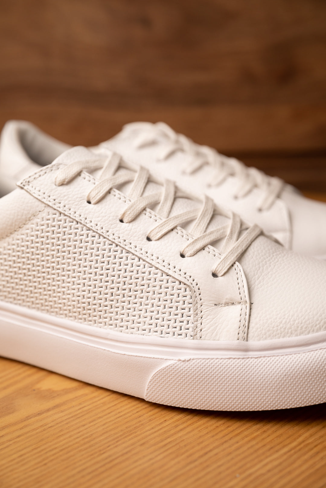 TENIS DOMINIC EN CUERO BLANCO PARA HOMBRE / REF: 602