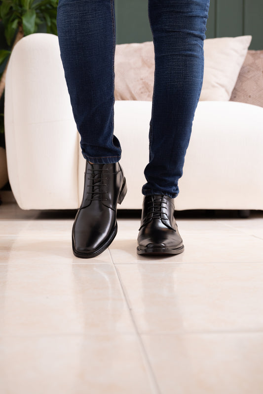 BOTIN ELEGANTE PARA HOMBRE EN CUERO NEGRO | REF: ASCOLI