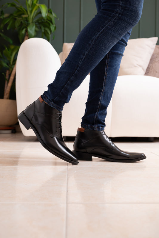 BOTIN ELEGANTE PARA HOMBRE EN CUERO NEGRO | REF: ASCOLI