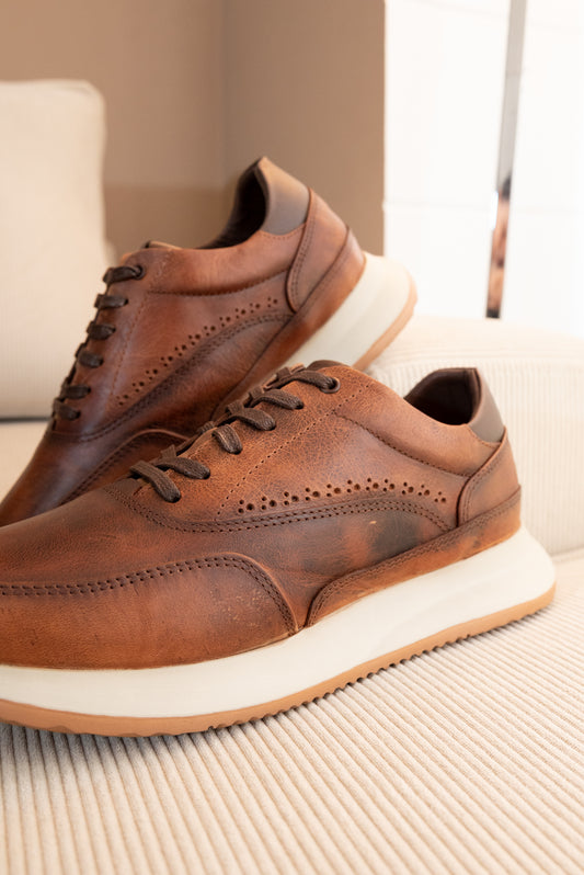 TENIS PARA HOMBRE EN CUERO RUSTICO | REF: BRISTOL T-15