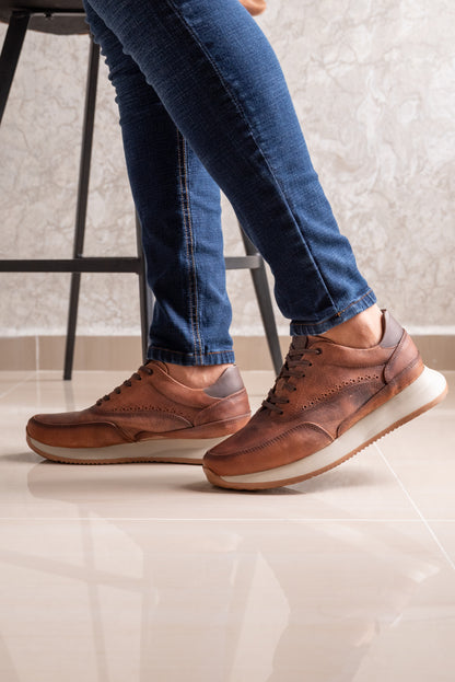 TENIS PARA HOMBRE EN CUERO RUSTICO | REF: BRISTOL T-15