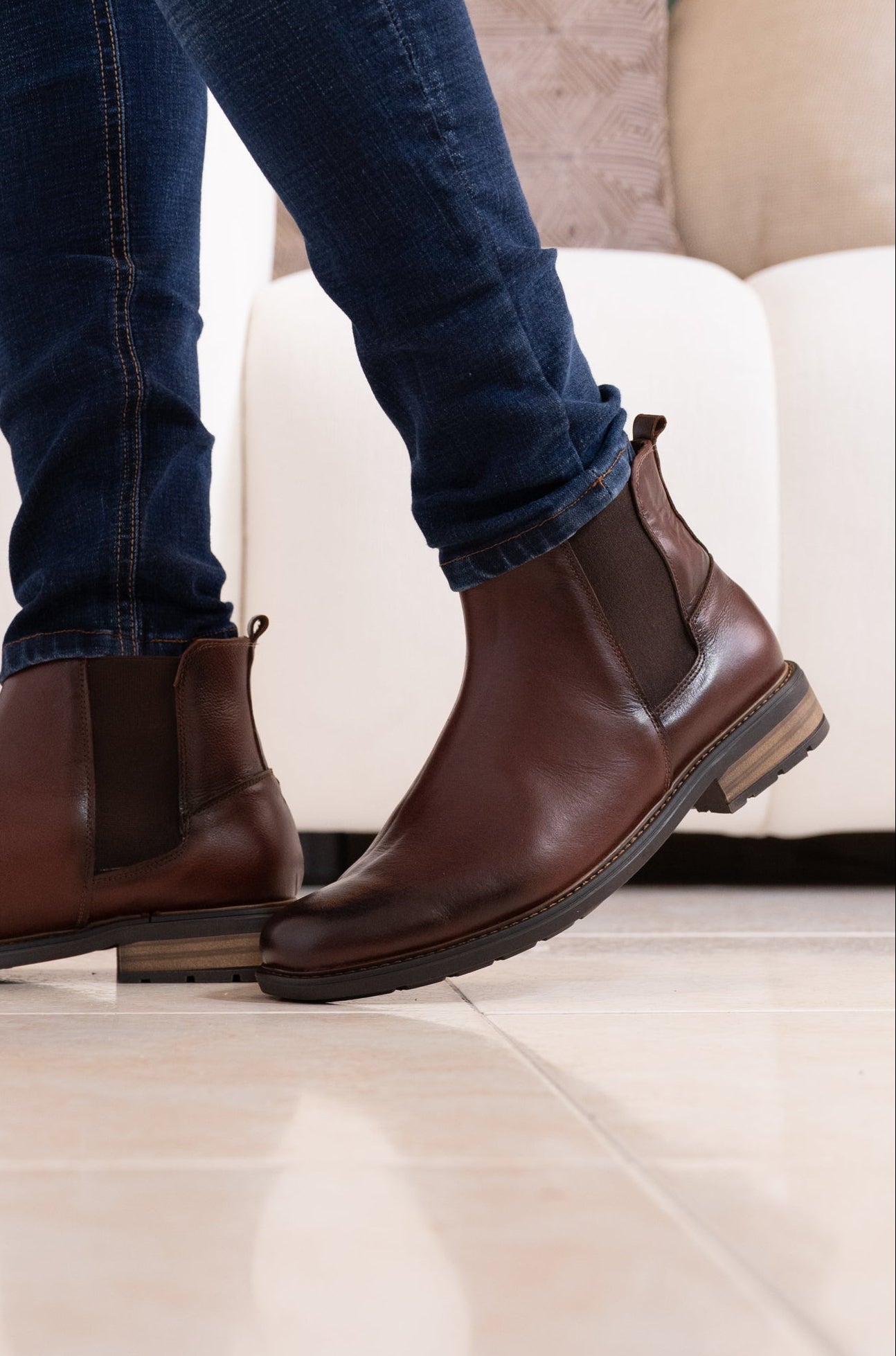 BOTAS CHELSEA PARA HOMBRE EN CUERO CAFE | REF: STAMFORD 1900