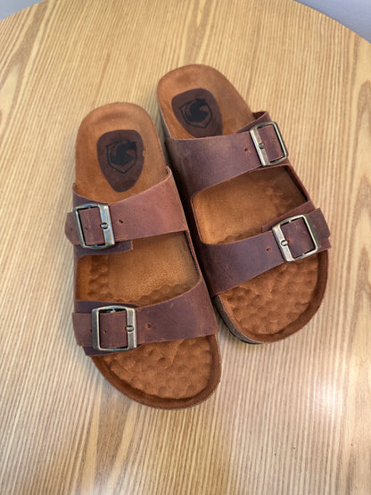 SANDALIAS PARA HOMBRE EN CUERO RUSTICO CATALUÑA REF: 55 FARID