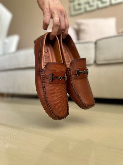 MOCASIN EN CUERO COÑAC PARA HOMBRE/ REF: ERLING 1002