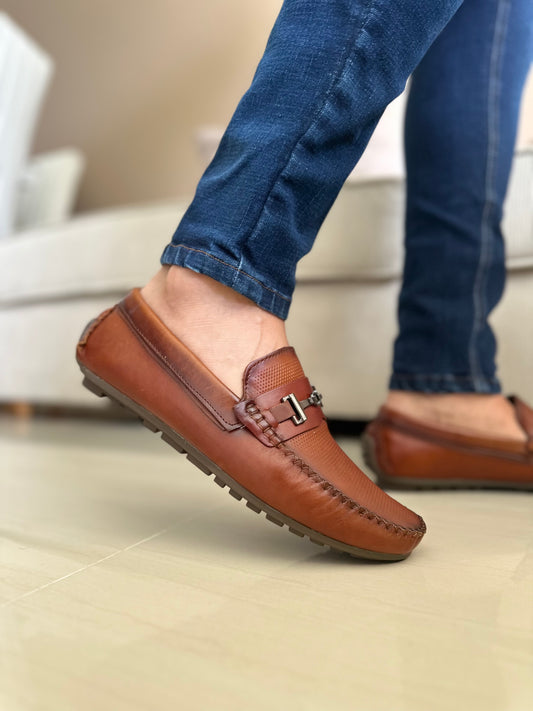 MOCASIN EN CUERO COÑAC PARA HOMBRE/ REF: ERLING 1002