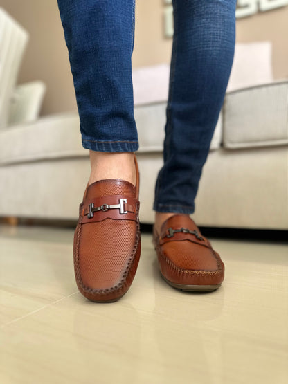 MOCASIN EN CUERO COÑAC PARA HOMBRE/ REF: ERLING 1002