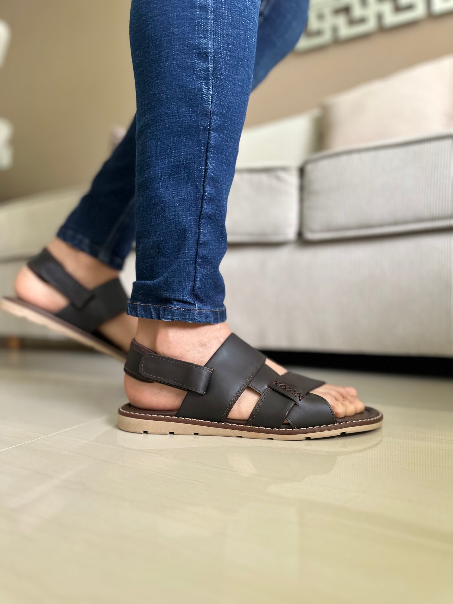 SANDALIA PARA HOMBRE EN CUERO CEFE | REF: JOSE 027