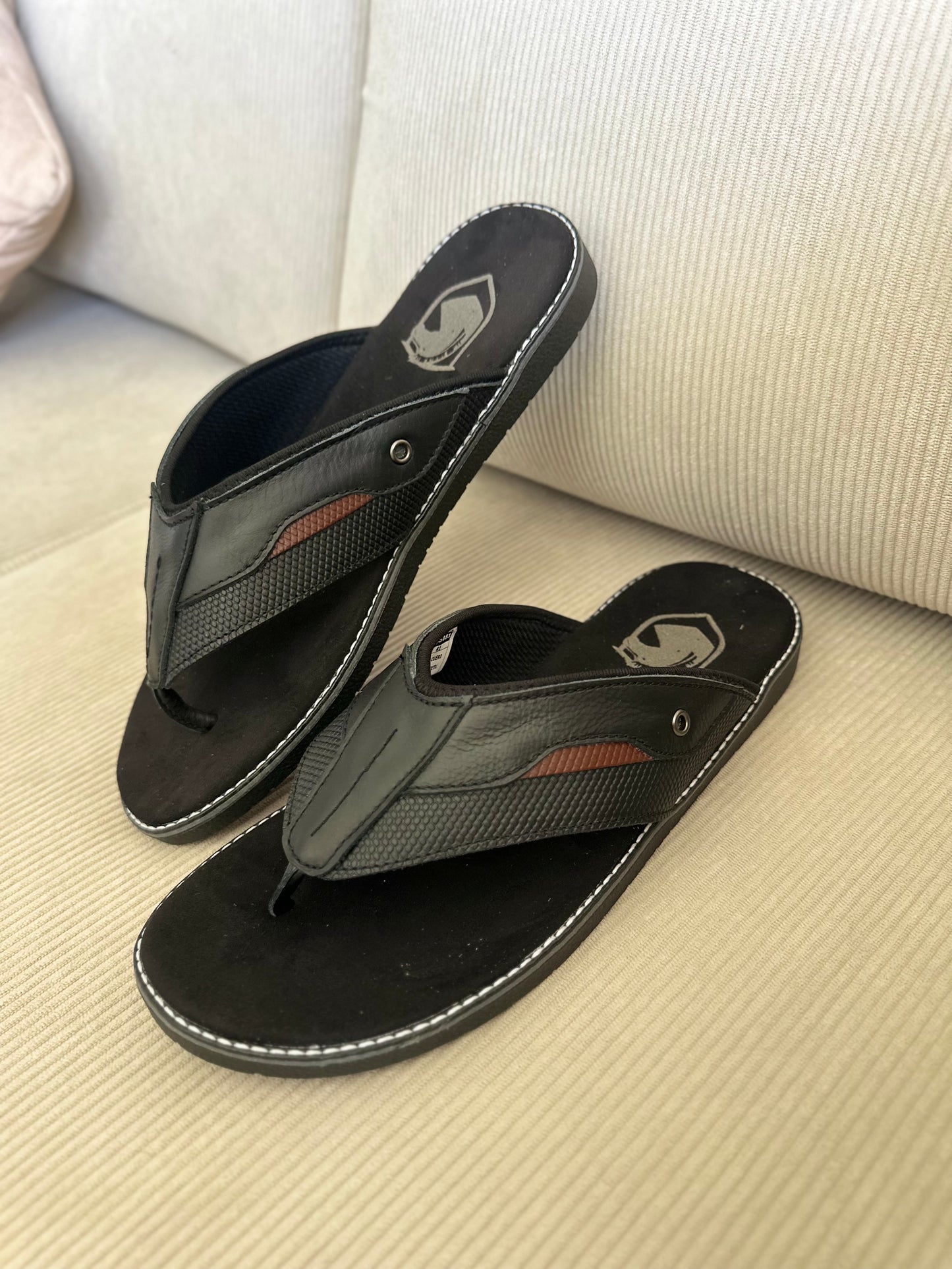 SANDALIA 3 PUNTADAS PARA HOMBRE EN CUERO NEGRAX COÑAC | REF:  MILAN 425