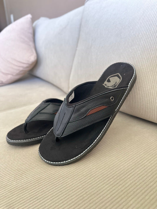 SANDALIA 3 PUNTADAS PARA HOMBRE EN CUERO NEGRAX COÑAC | REF:  MILAN 425