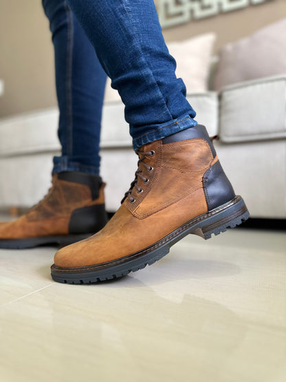 BOTAS PARA HOMBRE EN CUERO MIEL | REF TAUPE