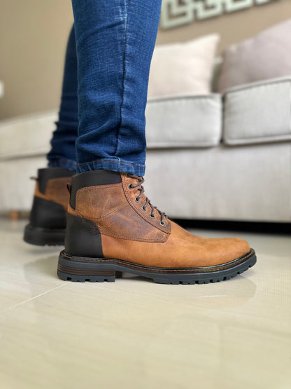 BOTAS PARA HOMBRE EN CUERO MIEL | REF TAUPE