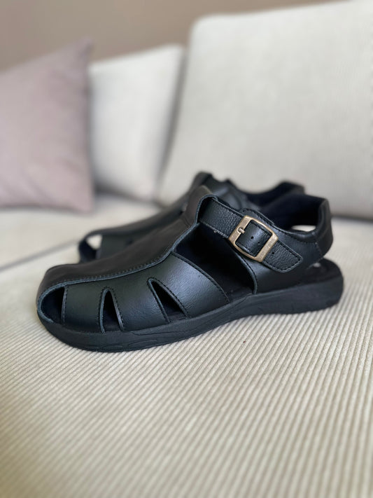 SANDALIA PARA HOMBRE EN CUERO NEGRO | REF: FRANCISCO 605