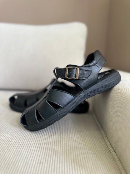 SANDALIA PARA HOMBRE EN CUERO NEGRO | REF: FRANCISCO 605