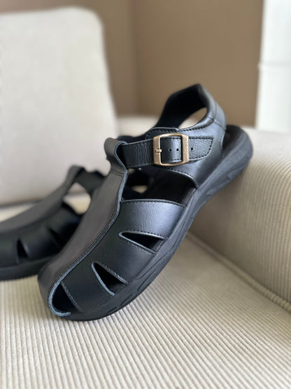 SANDALIA PARA HOMBRE EN CUERO NEGRO | REF: FRANCISCO 605