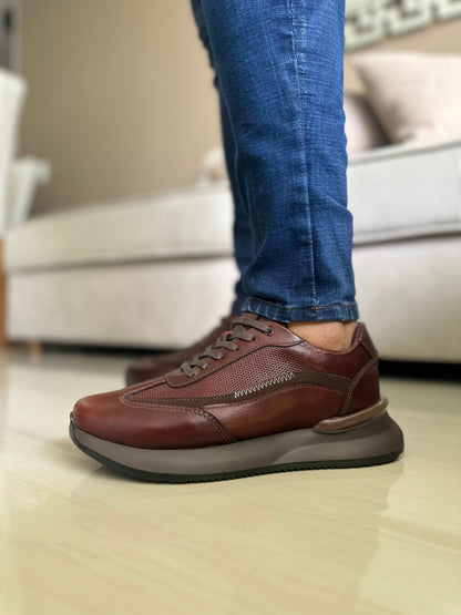 TENIS PARA HOMBRE EN CUERO COÑAC | REF VERMONT