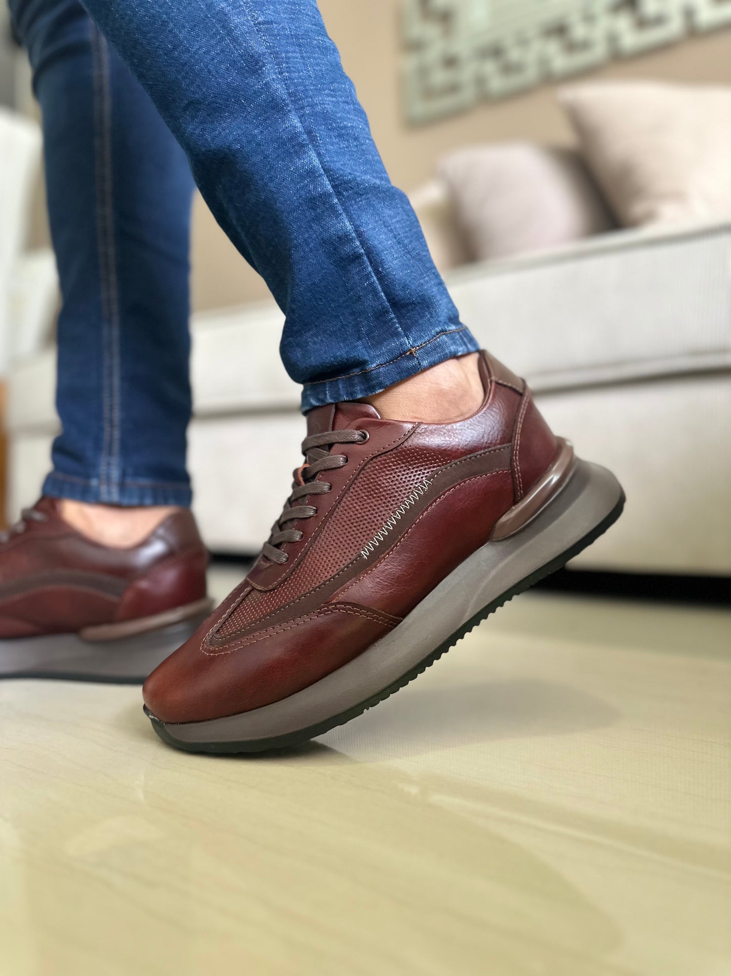 TENIS PARA HOMBRE EN CUERO COÑAC | REF VERMONT